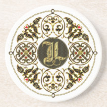 L Monogramm-klassisches Bestes sah großes sehen An Untersatz