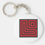 L rotes schwarzes keychain schlüsselanhänger