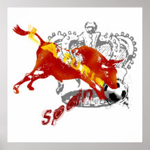 La Furia España Toro Grafikgeschenke und -T-Shirts Plakatdruck