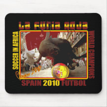 La Furia Roja Spanisch-Stier-Fußball Futbol Mauspad