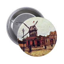 La Galette Le Moulin De durch Vincent van Gogh Buttons