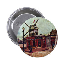La Galette Le Moulin De durch Vincent van Gogh Buttons