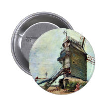 La Galette Le Moulin De durch Vincent van Gogh Anstecknadelbutton