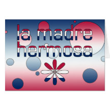 La Madre Hermosa Amerika Flagge färbt Pop-Kunst Grußkarten