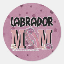 Labrador-MAMMA Runder Aufkleber