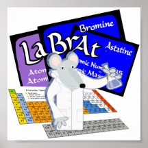 Labrador-Ratten-periodische Tabelle Elementemedizi Posterdrucke