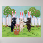Labrador retriever-Kunst-Druck Ostern Plakat