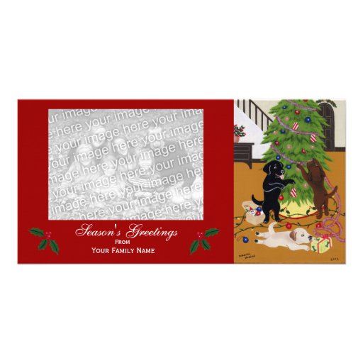 Labrador retriever-Weihnachten Personalisierte Photo Karte