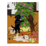 Labrador retriever-Weihnachtsbaum Postkarten