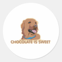 Labrador-Schokolade-Sein-Süßes Schokoladen-Labrado Sticker
