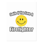 Lächeln wenn Sie Liebe ein Feuerwehrmann Postkarte