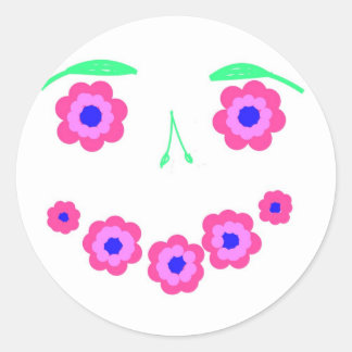 Blumen Sticker Gesicht l 228 chelnde blume aufkleber zazzle at Blumen Sticker Gesicht l 228 chelnde blume aufkleber zazzle at