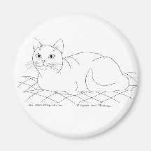 Lächelnde Miezekatze Magnete