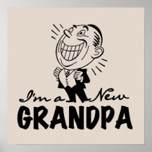 Lächelnde neue Großvater-T-Shirts und Geschenke Plakat