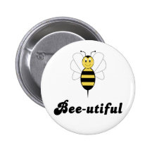 Lächelnder Hummel-Biene Biene-utiful Knopf Anstecknadelbutton