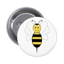 Lächelnder Hummel-Bienen-Knopf Anstecknadel