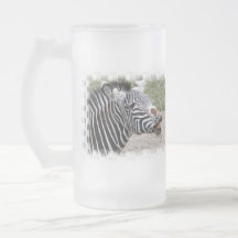 Lächelnder Zebra-mattierter Bier-Becher Kaffeehaferl