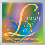 Lachen-LiveLiebe Plakat-Fertigen besonders an