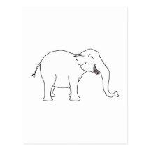 Lachender weißer Elefant Postkarten