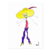 ladies fashion fashionista post cards