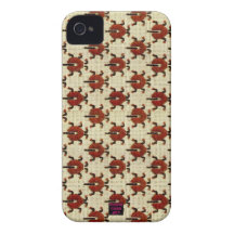 Ladybugs Cross-Stitch Embroidery Design iPhone 4 Case-Mate Cases