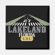 Lakeland FL - Flughafen-Rollbahn Kühlschrankmagnete