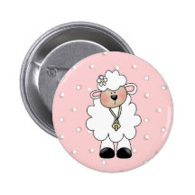 Lamm-Babyparty-Bevorzugung Anstecknadelbuttons