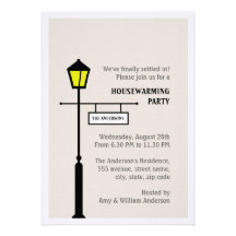 Lampen-Postenhousewarming-Party Personalisierte Ankündigungen