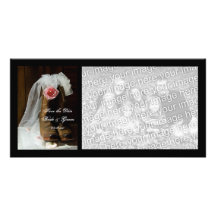 Land-Rose, die Save the Date Foto-Karte Wedding is Photo Grußkarte