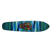 Landen Sie Himmel-u. Seeabstrakte u. digitale Blum Skateboard Bretter