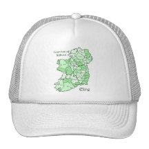 Landkreise von Irland-Karte Baseballkappen