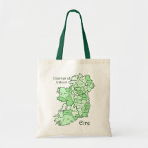 Landkreise von Irland-Karte Einkaufstaschen