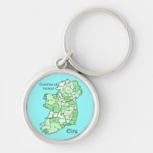 Landkreise von Irland-Karte Schlüsselanhänger