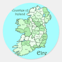 Landkreise von Irland-Karte Sticker