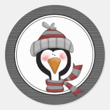 Landpenguin-Feiertags-Umschlag Aufkleber-Aufkleber