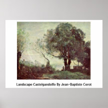 Landschaft Castelgandolfo durch Jean-Baptiste Coro Plakate