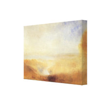 Landschaft mit entferntem Fluss und Bucht durch JM Leinwand Druck