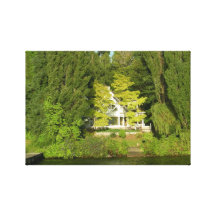 Landschaftshaus durch das Meer in Seattle Galerie Falt Leinwand