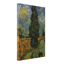 Landstraße in Provence - Van Gogh Gespannter Galeriedruck