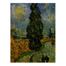 Landstraße in Provence - Van Gogh Postkarten