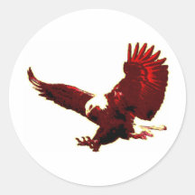 Landung Eagle - Eagle im Flug Runder Sticker