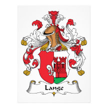 Lange Family Crest Personalized Announcement