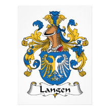 Langen Family Crest Personalized Invitation