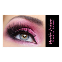 Langer Künstler eyemakeup Peitschen der rosa Augen Visitenkarten Vorlage