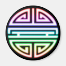 Langlebigkeits-Symbol Kühlschrankmagnete