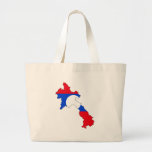 Laos-Flaggenkarte Einkaufstaschen
