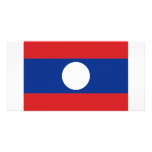 Laos-Staatsflagge Photo Grußkarte