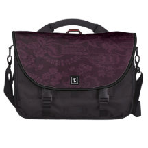 Laptop-Tasche im dunklen lila Damast-Entwurf Notebook Tasche
