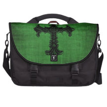 Laptop-Tasche im grünen Samt-Blick Laptop Tasche