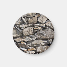 Large and Small Stones in a Wall Fridge Magnet